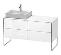 Duravit XSquare Meuble sous lavabo XS4923L8585 1400x538x548mm, 4 tiroirs, gauche, blanc très brillant
