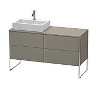 Duravit Meuble sous-lavabo XSquare XS4923L9090 4 tiroirs vasque à gauche Flanelle gris satiné mat