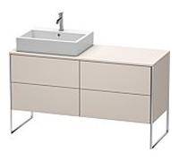 Duravit XSquare Meuble sous lavabo XS4923L9191 1400x538x548mm, 4 tiroirs, gauche, taupe