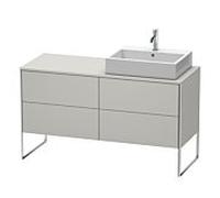 Duravit XSquare Duravit XS4923R0707 140x53,8x54,8cm, 4 tiroirs, à droite, gris béton mat