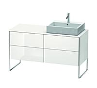 Duravit XSquare Duravit XS4923R8585 140x53.8x54.8cm, 4 tiroirs, droite, blanc brillant