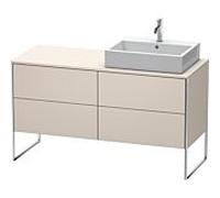 Duravit XSquare XS4923R9191 – 140×53,8×54,8 cm – 4 tiroirs – droite – Taupe
