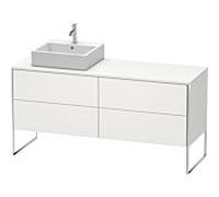 Duravit XSquare Duravit XS4924L3939 160x53.8x54.8cm, 4 coulissants, gauche, nordique blanc soie mat