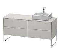 Duravit XSquare Duravit XS4924R0707 160x53.8x54.8cm, 4 tiroirs, droit, gris béton mat