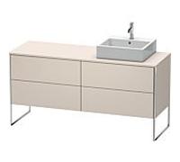 Duravit XSquare XS4924R9191 160 x 53,8 x 54,8 cm, 4 tiroirs, droite, Taupe