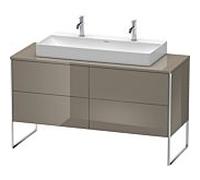 Duravit XSquare Duravit XS4925M8989 140x53.8x54.8cm, 4 tiroirs, flanelle gris brillant
