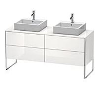 Duravit XSquare Duravit XS4927B8585 160x53.8x54.8cm, 4 coulissants, des deux côtés, blanc brillant