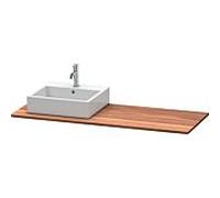 Duravit Console en bois massif XSquare XS061GR7777 140x55 cm, 1 découpe droite, noyer américain