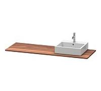 Duravit Console XSquare XS061HR7777, bois massif 160x55 cm, découpe 2000, droite, noyer américain
