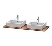 Duravit XSquare en bois massif XS064GB7777 140x55cm, avec deux découpes, noyer américain