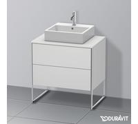 Duravit XSquare Meuble bas pour plan de toilette, 2 tiroirs, XS492003636,
