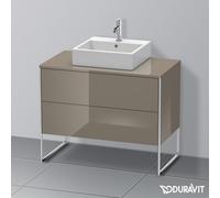 Duravit XSquare Meuble bas pour plan de toilette, 2 tiroirs, XS492108989,