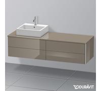 Duravit XSquare Meuble bas pour plan de toilette, 4 tiroirs, XS4914L8989,