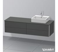 Duravit XSquare Meuble bas pour plan de toilette, 4 tiroirs, XS4914R4949,
