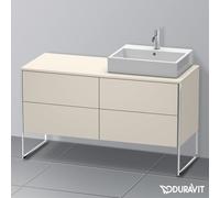 Duravit XSquare Meuble bas pour plan de toilette, 4 tiroirs, XS4923R9191,