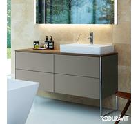 Duravit XSquare Meuble bas pour plan de toilette, 4 tiroirs, XS4923R9292,