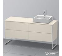 Duravit XSquare Meuble bas pour plan de toilette, 4 tiroirs, XS4924R9191,