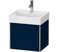 Duravit XSquare meuble sous-lavabo Compact mural 48,4x39,0 cm, 2 tiroirs, pour lavabo DuraSquare 235650, XS430509898, Couleur: Laque mat soyeuse bleu nuit