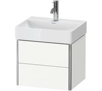 Duravit XSquare meuble sous-lavabo Compact mural 48,4x39,0 cm, 2 tiroirs, pour lavabo DuraSquare 235650, XS430503636, Couleur: Laque mate en soie blanche