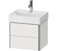 Duravit XSquare meuble sous-lavabo Compact mural 48,4x39,0 cm, 2 tiroirs, pour lavabo DuraSquare 235650, XS430503939, Couleur: Laque mate en soie Nordic White