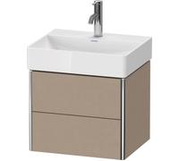 Duravit XSquare meuble sous-lavabo Compact mural 48,4x39,0 cm, 2 tiroirs, pour lavabo DuraSquare 235650, XS430507575, Couleur: linge