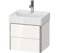 Duravit XSquare meuble sous-lavabo Compact mural 48,4x39,0 cm, 2 tiroirs, pour lavabo DuraSquare 235650, XS430502222, Couleur: Décor blanc brillant