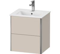 Duravit XSquare meuble sous-lavabo Compact mural 51,0x41,8 cm, 2 tiroirs, pour lavabo ME by Starck 233653, XS430609191, Couleur: Taupe mat