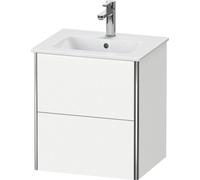 Duravit XSquare meuble sous-lavabo Compact mural 51,0x41,8 cm, 2 tiroirs, pour lavabo ME by Starck 233653, XS430601818, Couleur: Décor blanc mat