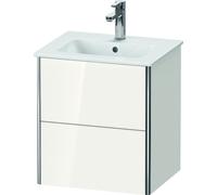 Duravit XSquare meuble sous-lavabo Compact mural 51,0x41,8 cm, 2 tiroirs, pour lavabo ME by Starck 233653, XS430608585, Couleur: Laque brillante blanche
