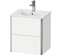 Duravit XSquare Meuble sous-lavabo Compact, suspendu, 2 tiroirs, 510x560x418mm, XS430601818, Couleur: Décor blanc mat
