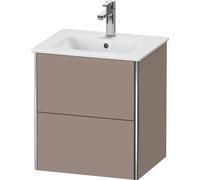 Duravit XSquare Meuble sous-lavabo Compact, suspendu, 2 tiroirs, 510x560x418mm, XS430604343, Couleur: Décor basalte mat