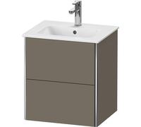 Duravit XSquare Meuble sous-lavabo Compact, suspendu, 2 tiroirs, 510x560x418mm, XS430609090, Couleur: Flanelle Vernis gris satiné mat soyeux