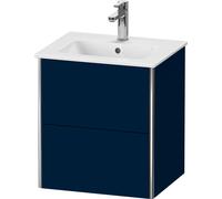 Duravit XSquare Meuble sous-lavabo Compact, suspendu, 2 tiroirs, 510x560x418mm, XS430609898, Couleur: Laque mat soyeuse bleu nuit