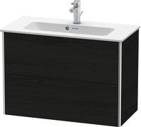 Duravit XSquare Meuble sous-lavabo Compact, suspendu, 2 tiroirs, 810x560x388mm, XS416601616, Couleur: Décor chêne noir