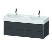 Duravit XSquare meuble sous-lavabo mural 118,4 x 46,0 cm, 4 tiroirs, pour lavabo DuraSquare 235312, XS416404949, Couleur: Décor graphite mat
