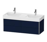Duravit XSquare meuble sous-lavabo mural 118,4 x 46,0 cm, 4 tiroirs, pour lavabo DuraSquare 235312, XS416409898, Couleur: Laque mat soyeuse bleu nuit