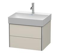 Duravit XSquare Meuble sous-lavabo mural 58,4x46,0 cm, 2 tiroirs, pour lavabo DuraSquare 235360, XS416109191, Couleur: Taupe mat