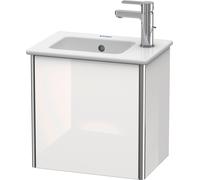 Duravit XSquare Meuble sous-lavabo suspendu, 1 porte butée à droite, 410x400x289mm, XS4170R9090, Couleur: Flanelle Vernis gris satiné mat soyeux