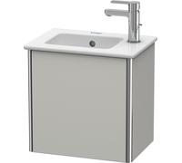 Duravit XSquare Meuble sous-lavabo suspendu, 1 porte butée gauche, 410x400x289mm, XS4170L0707, Couleur: Gris béton Gris mat