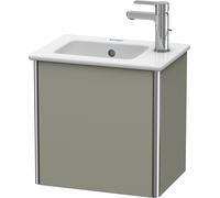 Duravit XSquare Meuble sous-lavabo suspendu, 1 porte butée gauche, 410x400x289mm, XS4170L9292, Couleur: Gris pierre Vernis satiné mat Soie