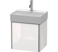 Duravit XSquare Meuble sous-lavabo suspendu, 1 porte butée gauche, 434x397x340mm, XS4060L4040, Couleur: Laque noire brillante