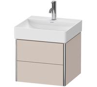 Duravit XSquare Meuble sous-lavabo suspendu, 2 tiroirs, 484x397x460mm, XS416008383, Couleur: Décor taupe super mat