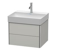 Duravit XSquare Meuble sous-lavabo suspendu, 2 tiroirs, 584x397x460mm, XS416100707, Couleur: Gris béton Gris mat