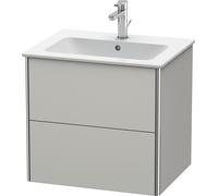 Duravit XSquare Meuble sous-lavabo suspendu, 2 tiroirs, 610x560x478mm, XS417100707, Couleur: Gris béton Gris mat