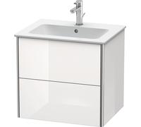 Duravit XSquare Meuble sous-lavabo suspendu, 2 tiroirs, 610x560x478mm, XS417102222, Couleur: Décor blanc brillant