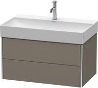 Duravit XSquare Meuble sous-lavabo suspendu, 2 tiroirs, 784x397x460mm, XS416209090, Couleur: Flanelle Vernis gris satiné mat soyeux