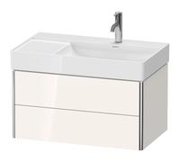 Duravit XSquare Meuble sous lavabo XS416909191 78,4x39,7x46cm, 2 tiroirs, taupe