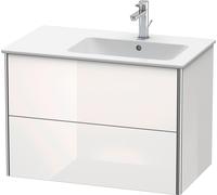 Duravit Meuble sous Duravit XSquare XS417707575 81x56x47,8cm, 2 tiroirs, lavabo à droite, Leinen