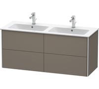 Duravit XSquare Meuble sous-lavabo suspendu, 4 tiroirs, 1280x560x478mm, XS417509090, Couleur: Flanelle Vernis gris satiné mat soyeux