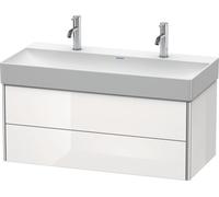 Duravit XSquare Meuble sous-lavabo suspendu 98,4 46,0 cm, 2 tiroirs, pour lavabo DuraSquare 235310, XS416302222, Couleur: Décor blanc brillant